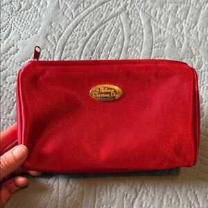 Dior Red Cosmetic Bag